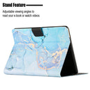 For Amazon Kindle Paperwhite 4 / 3 / 2 / 1 Marble Pattern Smart Leather Tablet Case(Blue)