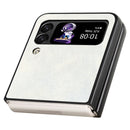 For Samsung Galaxy Z Flip4 Lambskin Texture MagSafe Magnetic Phone Case(White)