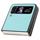 For Samsung Galaxy Z Flip4 Lambskin Texture MagSafe Magnetic Phone Case(Mint Green)