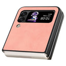 For Samsung Galaxy Z Flip4 Lambskin Texture MagSafe Magnetic Phone Case(Pink)