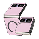 For Samsung Galaxy Z Flip4 Carbon Fiber Texture MagSafe Magnetic Phone Case(Pink)