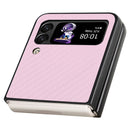 For Samsung Galaxy Z Flip4 Carbon Fiber Texture MagSafe Magnetic Phone Case(Pink)