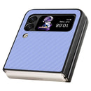 For Samsung Galaxy Z Flip4 Carbon Fiber Texture MagSafe Magnetic Phone Case(Purple)