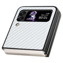 For Samsung Galaxy Z Flip4 Carbon Fiber Texture MagSafe Magnetic Phone Case(White)