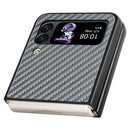 For Samsung Galaxy Z Flip4 Carbon Fiber Texture MagSafe Magnetic Phone Case(Grey)