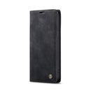 CaseMe-013 Multifunctional Retro Frosted Leather Phone Case For iPhone 14 Pro(Black)
