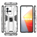 For vivo iQOO 10 Supersonic PC + TPU Shock-proof Protective Phone Case with Holder(Silver)