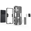 For vivo iQOO 10 Supersonic PC + TPU Shock-proof Protective Phone Case with Holder(Silver)