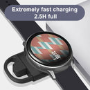 T09-S Dual USB Portable Wireless Smart Watch Charger for Samsung Watch Series(Black)
