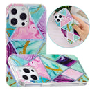 For iPhone 14 Pro Electroplating Soft TPU Phone Case(Triangular Rhombus)