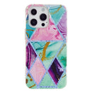 For iPhone 14 Pro Electroplating Soft TPU Phone Case(Triangular Rhombus)