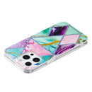 For iPhone 14 Pro Electroplating Soft TPU Phone Case(Triangular Rhombus)