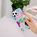 For iPhone 14 Pro Electroplating Soft TPU Phone Case(Triangular Rhombus)