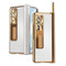 For Samsung Galaxy Z Fold4 Aluminum Alloy Double Hinge Shockproof Phone Protective Case(Silver Gold)