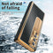 For Samsung Galaxy Z Fold4 Aluminum Alloy Double Hinge Shockproof Phone Protective Case(Black Gold)
