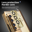 For Samsung Galaxy Z Fold4 Aluminum Alloy Double Hinge Shockproof Phone Protective Case(Champagne Gold)