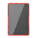 For Amazon Kindle Fire 7 2022 Tire Texture TPU + PC Tablet Case with Holder(Red)