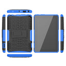 For Amazon Kindle Fire 7 2022 Tire Texture TPU + PC Tablet Case with Holder(Blue)