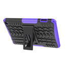 For Amazon Kindle Fire 7 2022 Tire Texture TPU + PC Tablet Case with Holder(Purple)