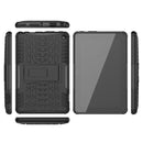 For Amazon Kindle Fire 7 2022 Tire Texture TPU + PC Tablet Case with Holder(Black)