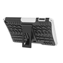 For Amazon Kindle Fire 7 2022 Tire Texture TPU + PC Tablet Case with Holder(White)