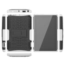 For Amazon Kindle Fire 7 2022 Tire Texture TPU + PC Tablet Case with Holder(White)