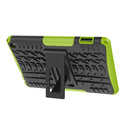 For Amazon Kindle Fire 7 2022 Tire Texture TPU + PC Tablet Case with Holder(Green)