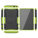 For Amazon Kindle Fire 7 2022 Tire Texture TPU + PC Tablet Case with Holder(Green)
