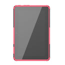 For Amazon Kindle Fire 7 2022 Tire Texture TPU + PC Tablet Case with Holder(Pink)