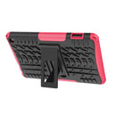 For Amazon Kindle Fire 7 2022 Tire Texture TPU + PC Tablet Case with Holder(Pink)