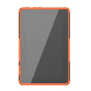 For Amazon Kindle Fire 7 2022 Tire Texture TPU + PC Tablet Case with Holder(Orange)