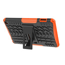 For Amazon Kindle Fire 7 2022 Tire Texture TPU + PC Tablet Case with Holder(Orange)