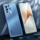 For vivo S12 Pro Brushed Texture Shockproof Phone Case(Navy Blue)