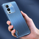 For vivo S15 Brushed Texture Shockproof Phone Case(Light Purple)