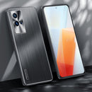 For vivo iQOO 8 Brushed Texture Shockproof Phone Case(Black)