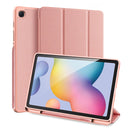 For Galaxy Tab S6 Lite 10.4 inch DUX DUCIS Domo Series Horizontal Flip Magnetic PU Leather Case with Three-folding Holder & Pen Slot(Pink)