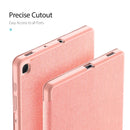 For Galaxy Tab S6 Lite 10.4 inch DUX DUCIS Domo Series Horizontal Flip Magnetic PU Leather Case with Three-folding Holder & Pen Slot(Pink)