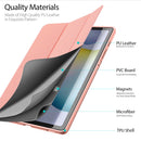 For Galaxy Tab S6 Lite 10.4 inch DUX DUCIS Domo Series Horizontal Flip Magnetic PU Leather Case with Three-folding Holder & Pen Slot(Pink)