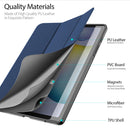 For Galaxy Tab S6 Lite 10.4 inch DUX DUCIS Domo Series Horizontal Flip Magnetic PU Leather Case with Three-folding Holder & Pen Slot(Blue)