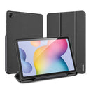 For Galaxy Tab S6 Lite 10.4 inch DUX DUCIS Domo Series Horizontal Flip Magnetic PU Leather Case with Three-folding Holder & Pen Slot(Black)