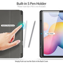 For Galaxy Tab S6 Lite 10.4 inch DUX DUCIS Domo Series Horizontal Flip Magnetic PU Leather Case with Three-folding Holder & Pen Slot(Black)
