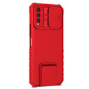 For vivo Y20 Stereoscopic Holder Sliding Camshield Phone Case(Red)