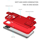 For vivo Y20 Stereoscopic Holder Sliding Camshield Phone Case(Red)