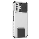 For vivo Y20 Stereoscopic Holder Sliding Camshield Phone Case(White)