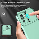 For Xiaomi Redmi Note 10 4G Stereoscopic Holder Sliding Camshield Phone Case(Light Blue)