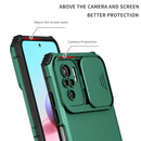 For Xiaomi Redmi Note 10 4G Stereoscopic Holder Sliding Camshield Phone Case(Green)