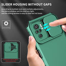 For Xiaomi Redmi Note 10 4G Stereoscopic Holder Sliding Camshield Phone Case(Green)