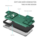 For Xiaomi Redmi Note 10 4G Stereoscopic Holder Sliding Camshield Phone Case(Green)