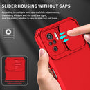 For Xiaomi Redmi Note 10 4G Stereoscopic Holder Sliding Camshield Phone Case(Red)