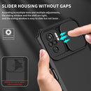 For Xiaomi Redmi Note 10 4G Stereoscopic Holder Sliding Camshield Phone Case(Black)